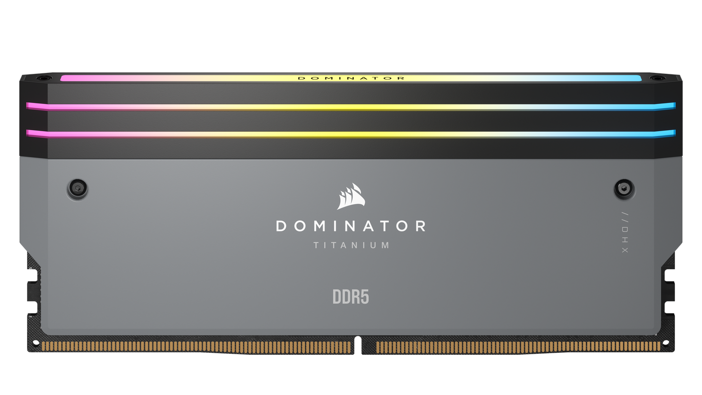 DOMINATOR® TITANIUM RGB 32GB (2x16GB) DDR5 DRAM Up To 6000MT/s CL30 AMD EXPO & Intel XMP Memory Kit — Grey
