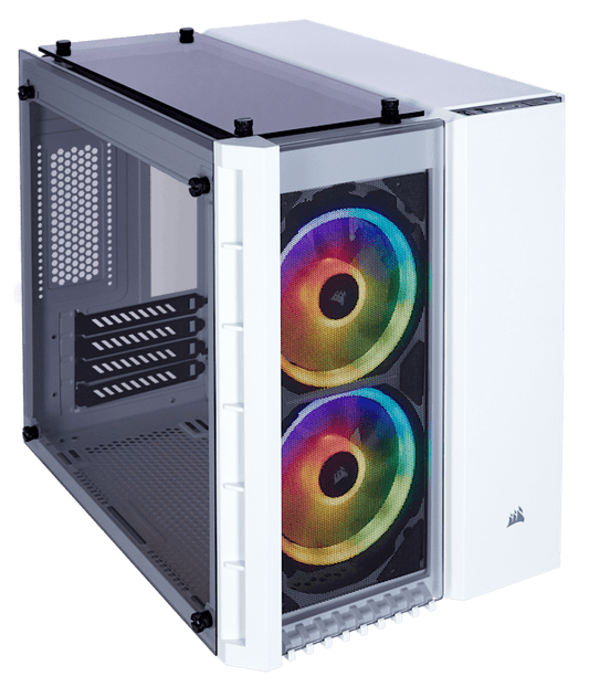 Crystal Series 280X RGB Tempered Glass Micro ATX Case — White