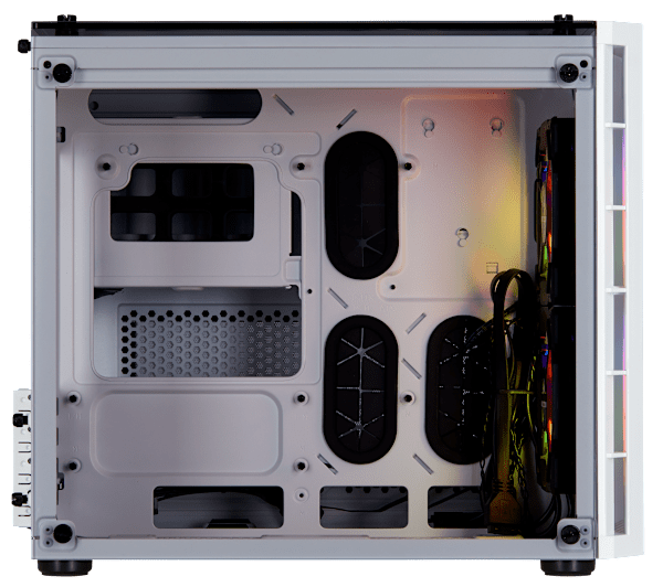 Crystal Series 280X RGB Tempered Glass Micro ATX Case — White