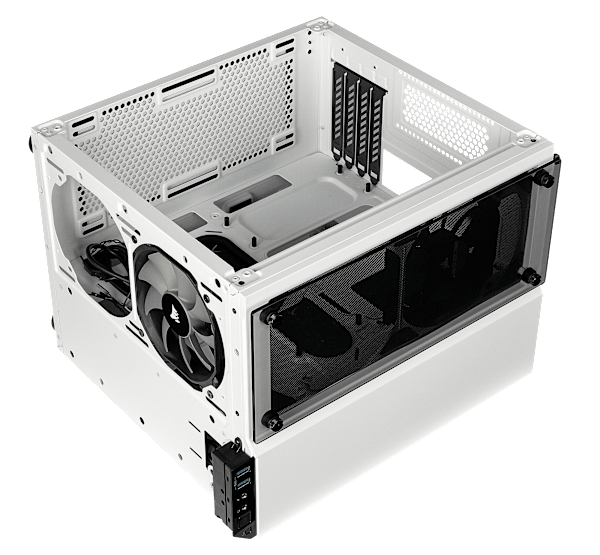 Crystal Series 280X Tempered Glass Micro ATX Case — White