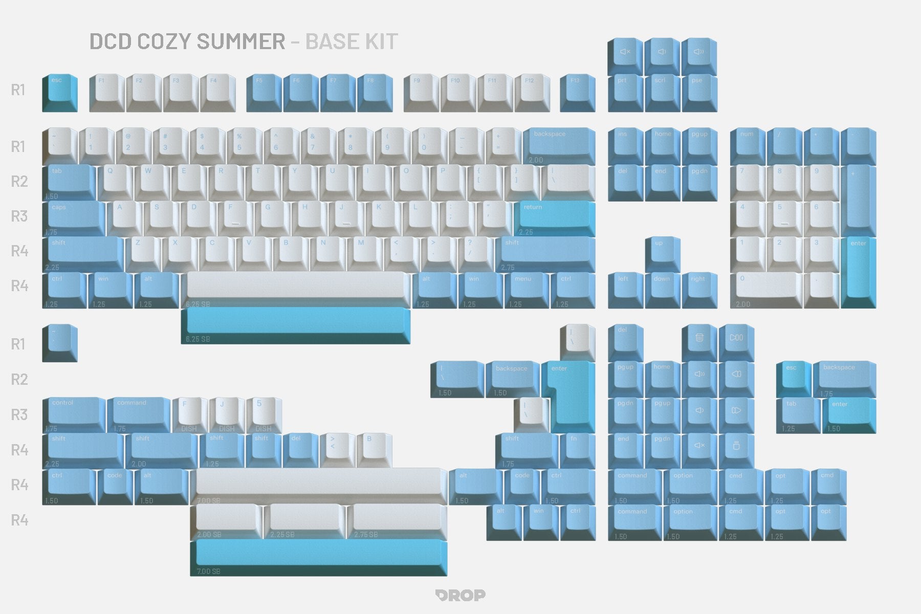 Drop DCD Cozy Summer Keycap Set - Base