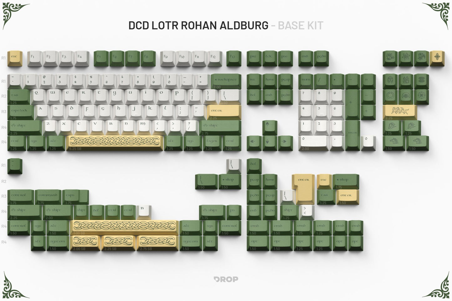 Drop + The Lord of the Rings™ DCD Rohan™ Keycap Set - Aldburg