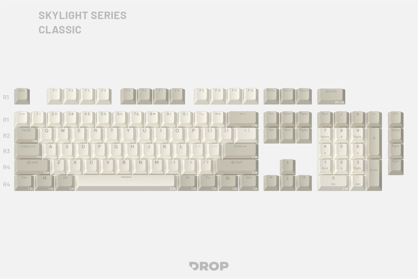 Drop Skylight Series Keycap Set R2 - Classic