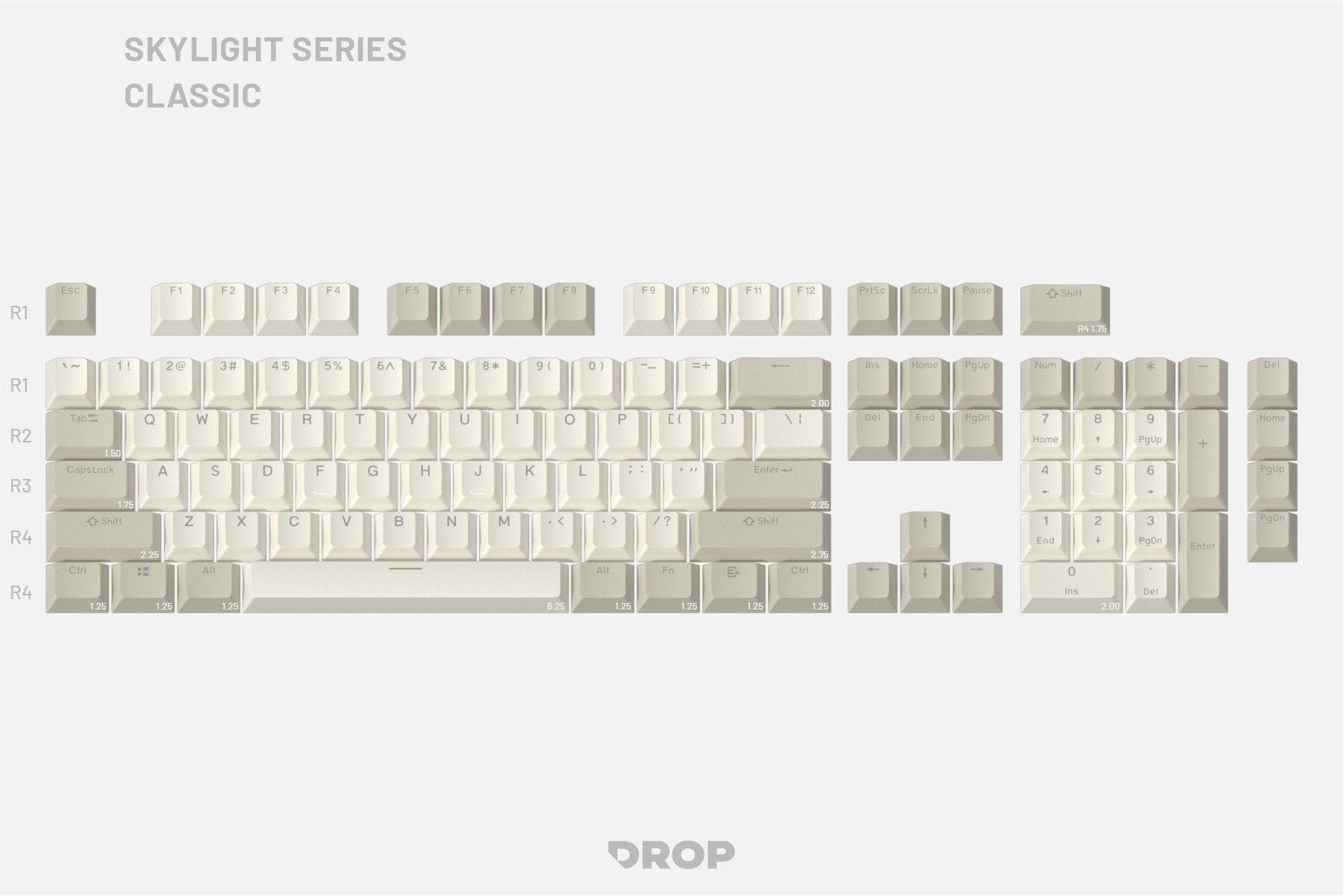 Drop Skylight Series Keycap Set R2 - Classic