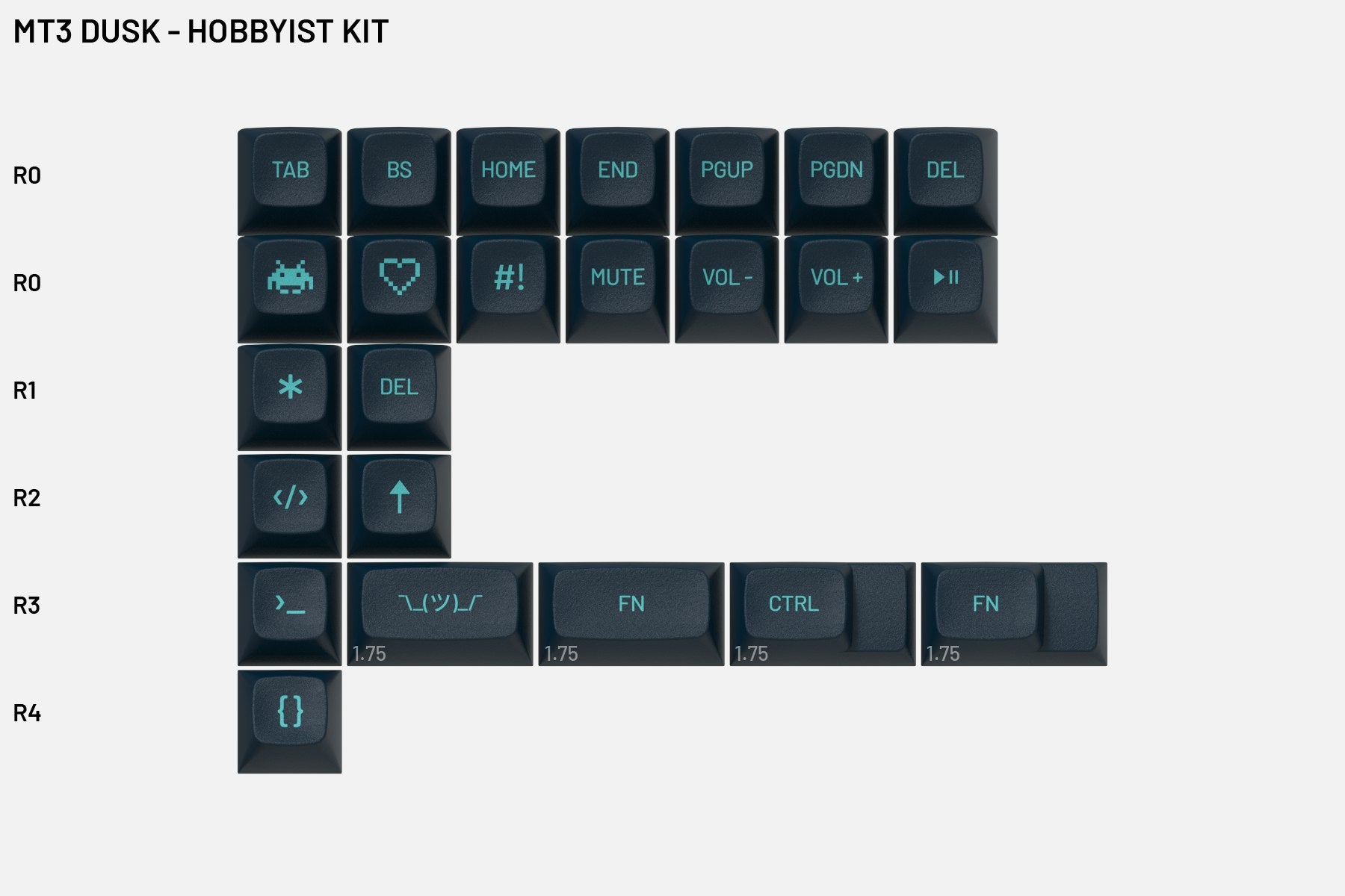 Drop MT3 Dusk Keycap Set - Hobbyist Kit