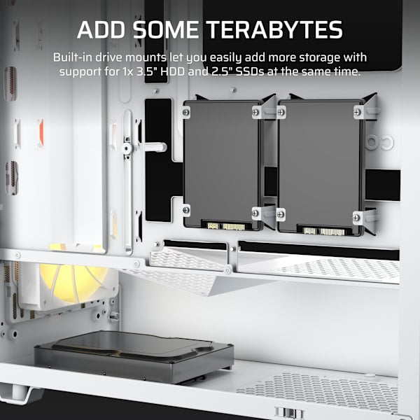3200D RS ARGB Mid-Tower PC Case - White