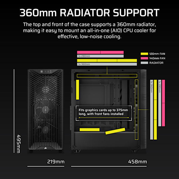 3200D RS Mid-Tower PC Case - Smoke
