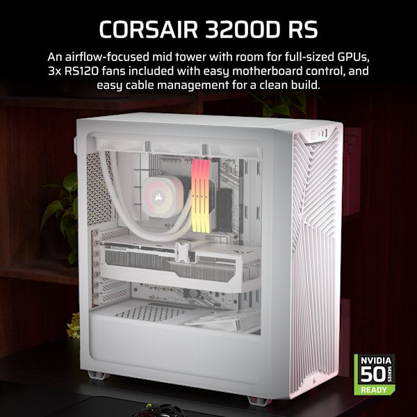 3200D RS Mid-Tower PC Case - White