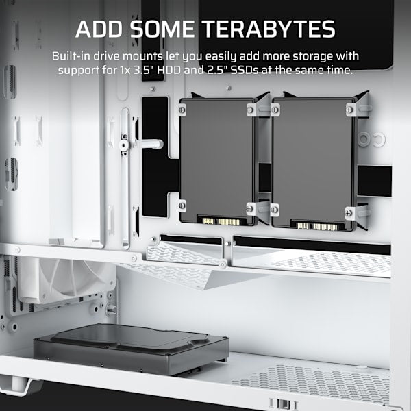 3200D RS Mid-Tower PC Case - White
