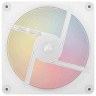 iCUE LINK LX140-R RGB 140mm PWM Reverse Fans Starter Kit - White