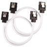 Premium Sleeved SATA 6Gbps 30cm Cable — White
