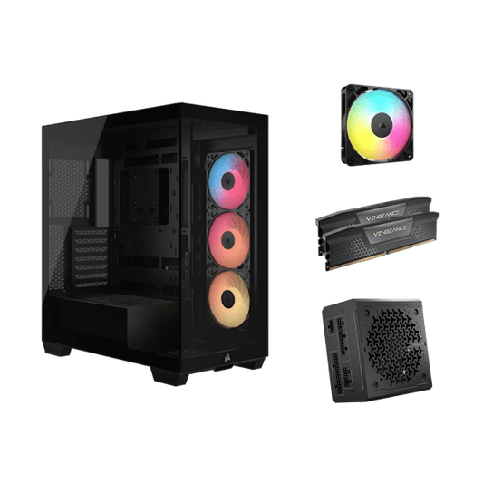 3500X Case, 850W PSU, 120mm RGB Fan, and Vengeance DDR5 32GB 6000MT/s CL30 Bundle