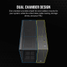 2500X Micro ATX Dual Chamber PC Case - Black/Obsidian Aluminum