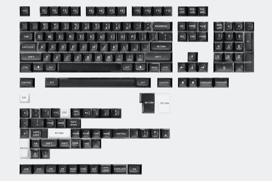 Drop MT3 White-on-Black Keycap Set - Base Kit
