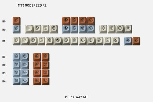 Drop + MiTo MT3 Godspeed R2 Keycap Set - Milky Way Kit