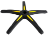 T1 RACE 5-Point Base, Black with Yellow Trim