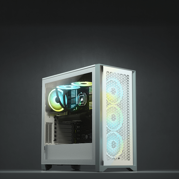 4000D AIRFLOW Tempered Glass Mid-Tower ATX Case — White