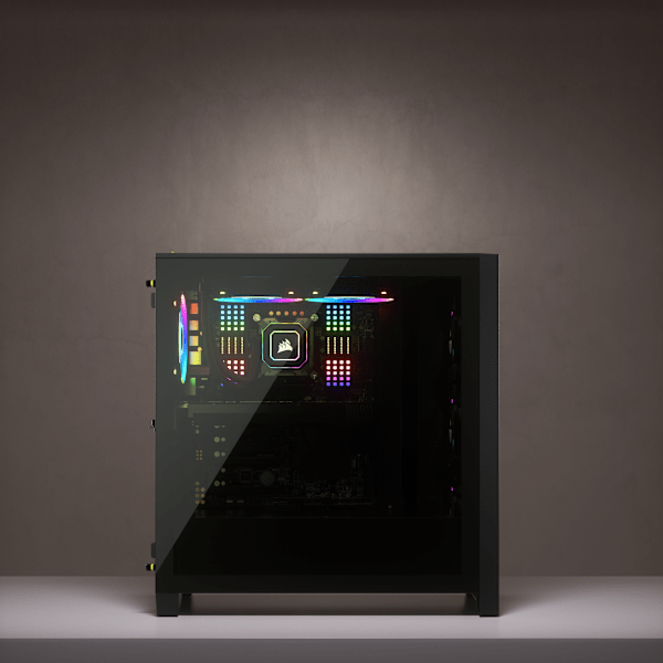 4000D Tempered Glass Mid-Tower ATX Case — Black