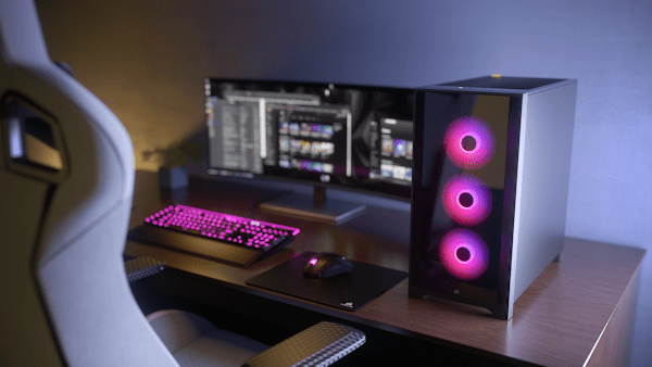 iCUE 4000X RGB Tempered Glass Mid-Tower ATX Case — Black