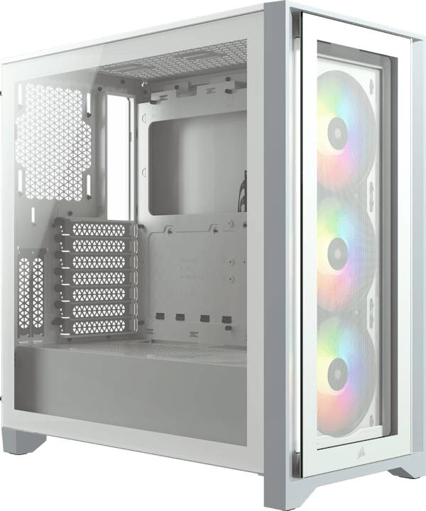 iCUE 4000X RGB Tempered Glass Mid-Tower ATX Case — White