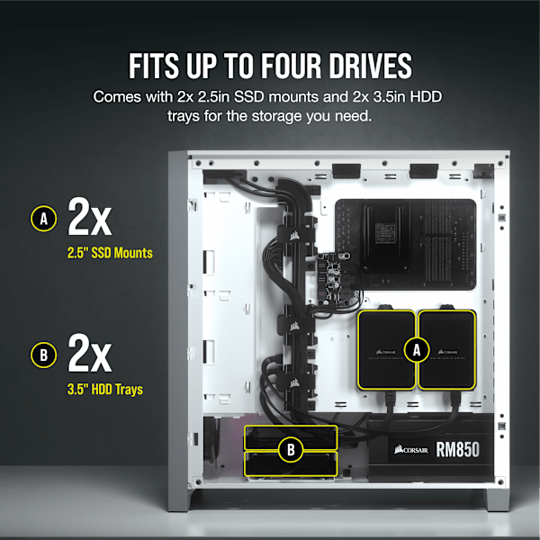iCUE 4000X RGB Tempered Glass Mid-Tower ATX Case — White