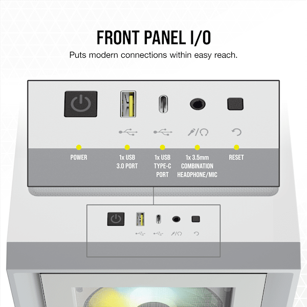 iCUE 4000X RGB Tempered Glass Mid-Tower ATX Case — White