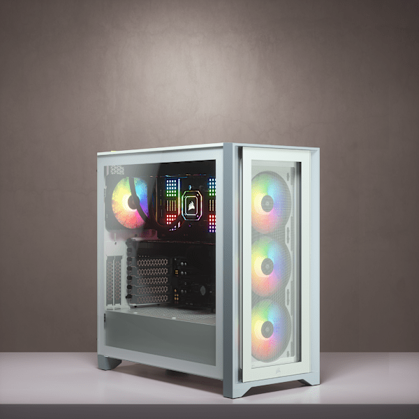 iCUE 4000X RGB Tempered Glass Mid-Tower ATX Case — White