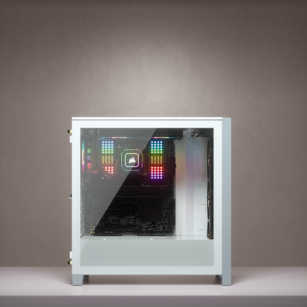 iCUE 4000X RGB Tempered Glass Mid-Tower ATX Case — White