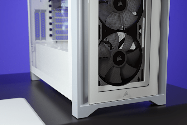 iCUE 4000X RGB Tempered Glass Mid-Tower ATX Case — White