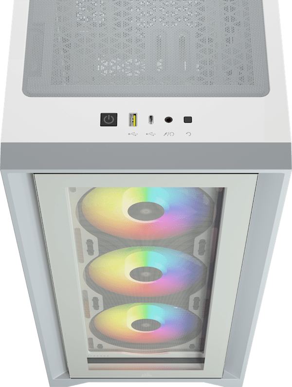 iCUE 4000X RGB Tempered Glass Mid-Tower ATX Case — White