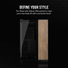 6500X Mid-Tower Dual Chamber PC Case - Black/Walnut Wood