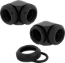 Hydro X Series XF Hardline 90° 14mm OD Fitting Twin Pack — Black