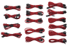 Professional Individually sleeved DC Cable Kit, Type 3 (Generation 2), RED