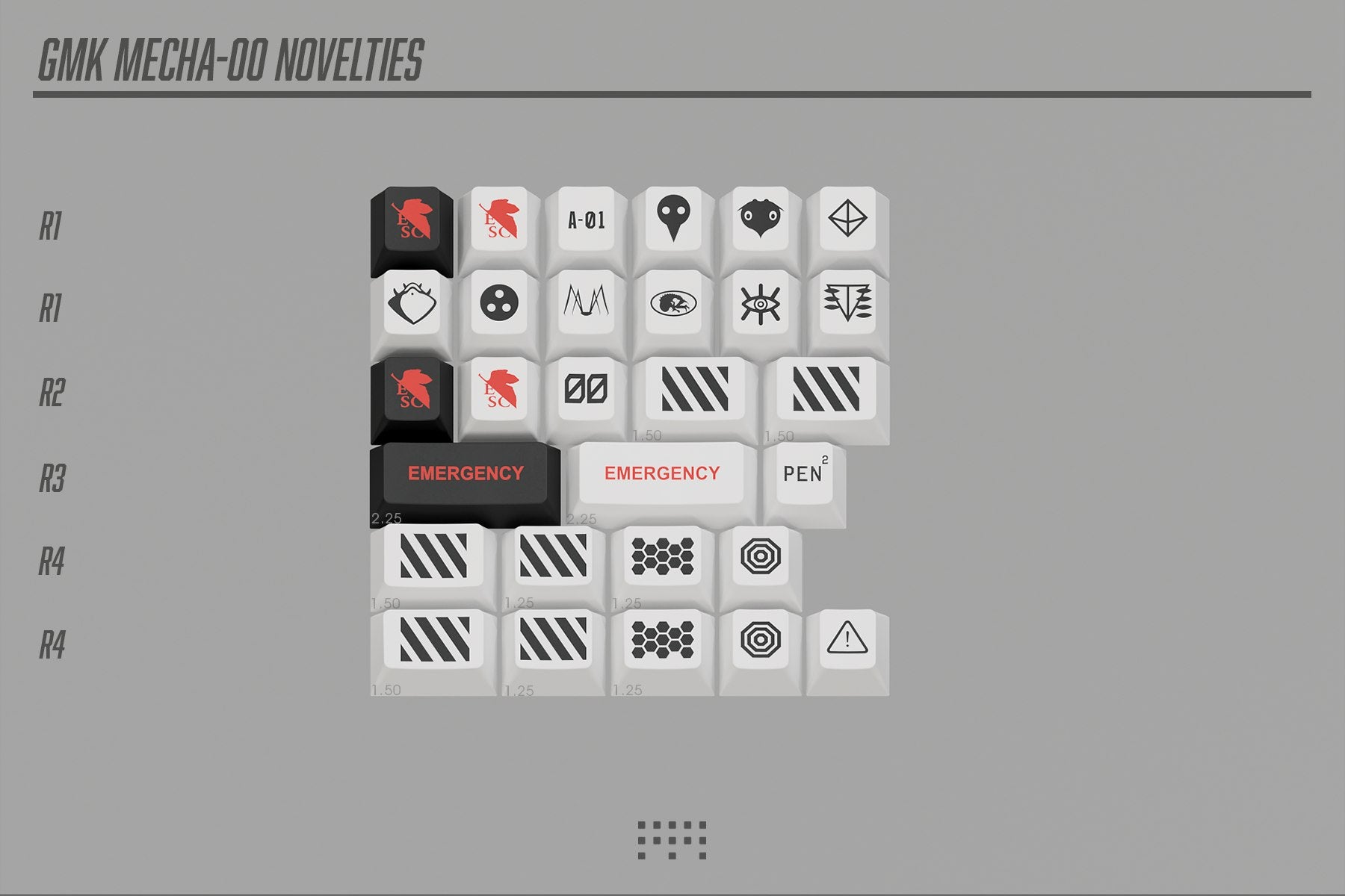 Drop + FU11.META1 GMK Mecha-00 Keycap Set - Novelty