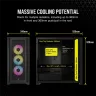iCUE 5000D RGB AIRFLOW Mid-Tower Case, Black - 3x AF120 RGB ELITE Fans - iCUE Lighting Node PRO Controller - High-airflow Design