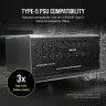 Premium Individually Sleeved Type-5 PSU Cables Starter Kit, White/Black