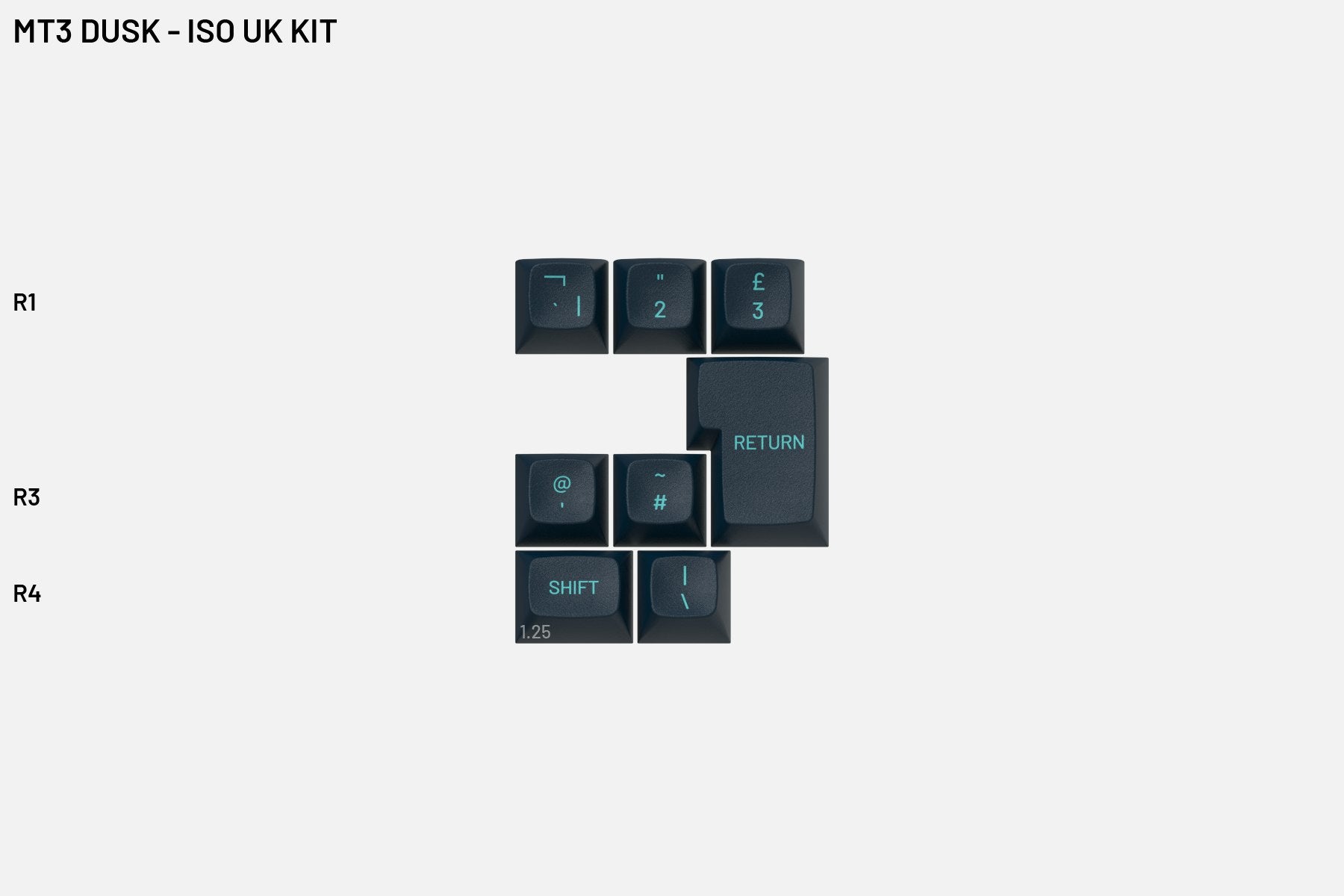 Drop MT3 Dusk Keycap Set - ISO UK Kit