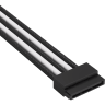 Premium Individually Sleeved Serial ATA (SATA) Cable (4 connectors) Type 5 Gen 5, White/Black