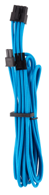 Premium Individually Sleeved PCIe Cables (Single Connector) Type 4 Gen 4 – Blue