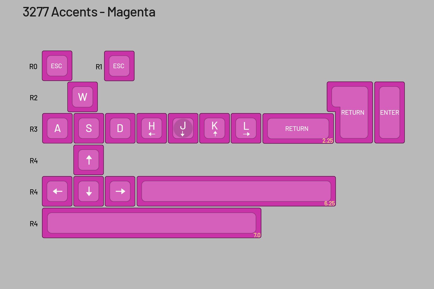 Drop + Matt3o MT3 3277 Custom Keycap Set - Magenta Accent (Base)