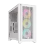 iCUE 4000D RGB AIRFLOW Mid-Tower Case, True White - 3x AF120 RGB ELITE White Fans - iCUE Lighting Node PRO Controller - High-airflow Design