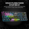 FPS/MOBA Pudding Keycap Mod Kit for QWERTY/Z Layout – Gunmetal Gray