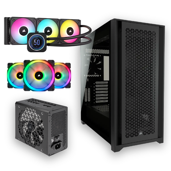 5000D Airflow with Power Supply, AIO Cooler, and Fans Bundle Deal