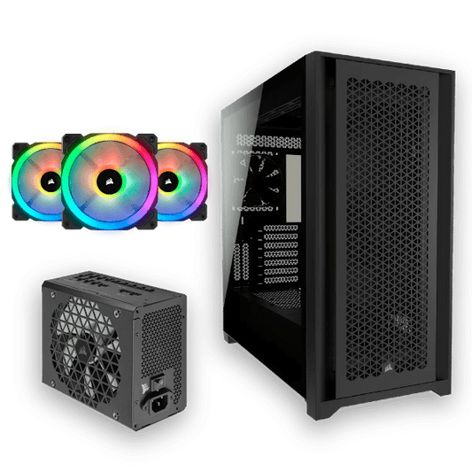 5000D Airflow Case with Power Supply and Fans Bundle Deal
