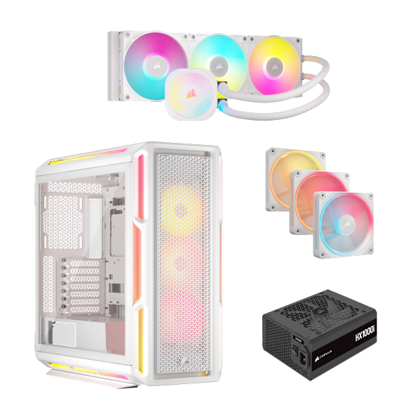 iCUE Link 5000T LX White All-in-One Bundle
