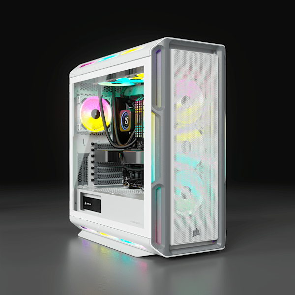 iCUE 5000T RGB Tempered Glass Mid-Tower ATX PC Case — White
