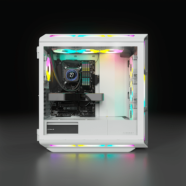 iCUE 5000T RGB Tempered Glass Mid-Tower ATX PC Case — White