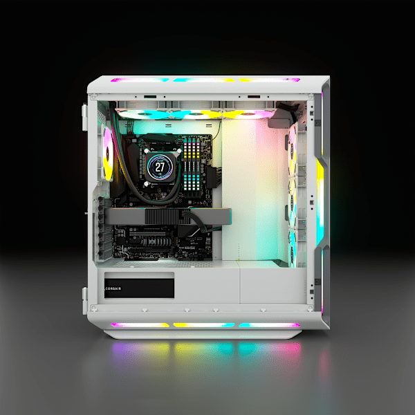 iCUE 5000T RGB Tempered Glass Mid-Tower ATX PC Case — White