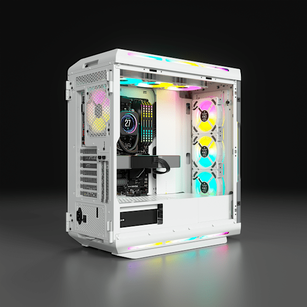 iCUE 5000T RGB Tempered Glass Mid-Tower ATX PC Case — White