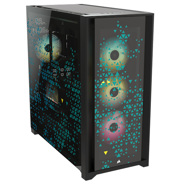iCUE 5000X RGB SIGNATURE SERIES Mid-Tower Smart Case — Triptych